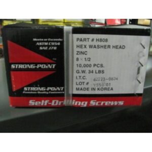 Hex Washer Head - #8-18 x 1/2" Zinc